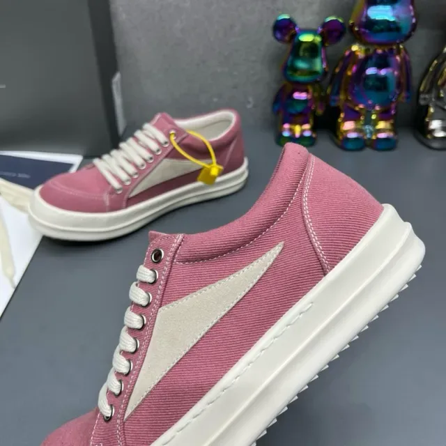 Pink and Beige Canvas Lifestyle Sneakers 6