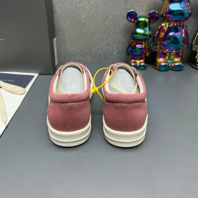 Pink and Beige Canvas Lifestyle Sneakers 7