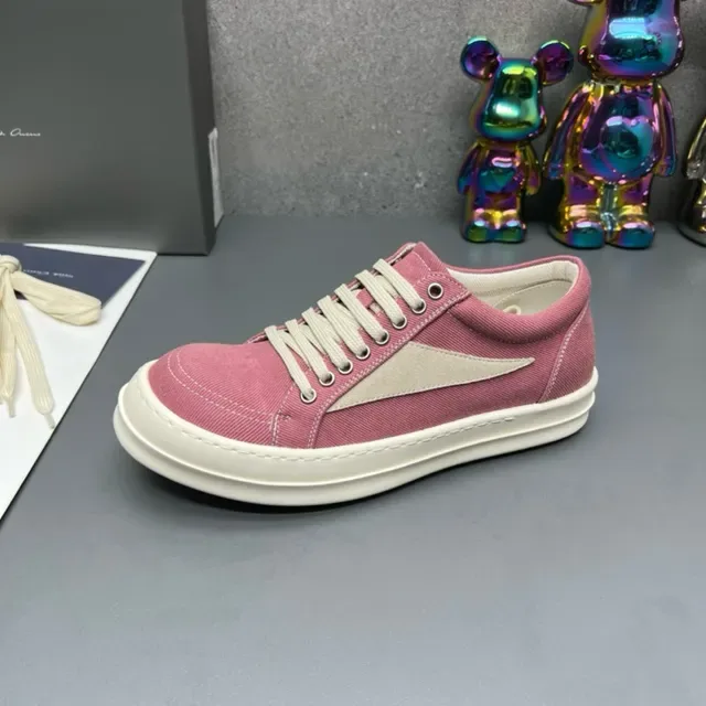 Pink and Beige Canvas Lifestyle Sneakers 8