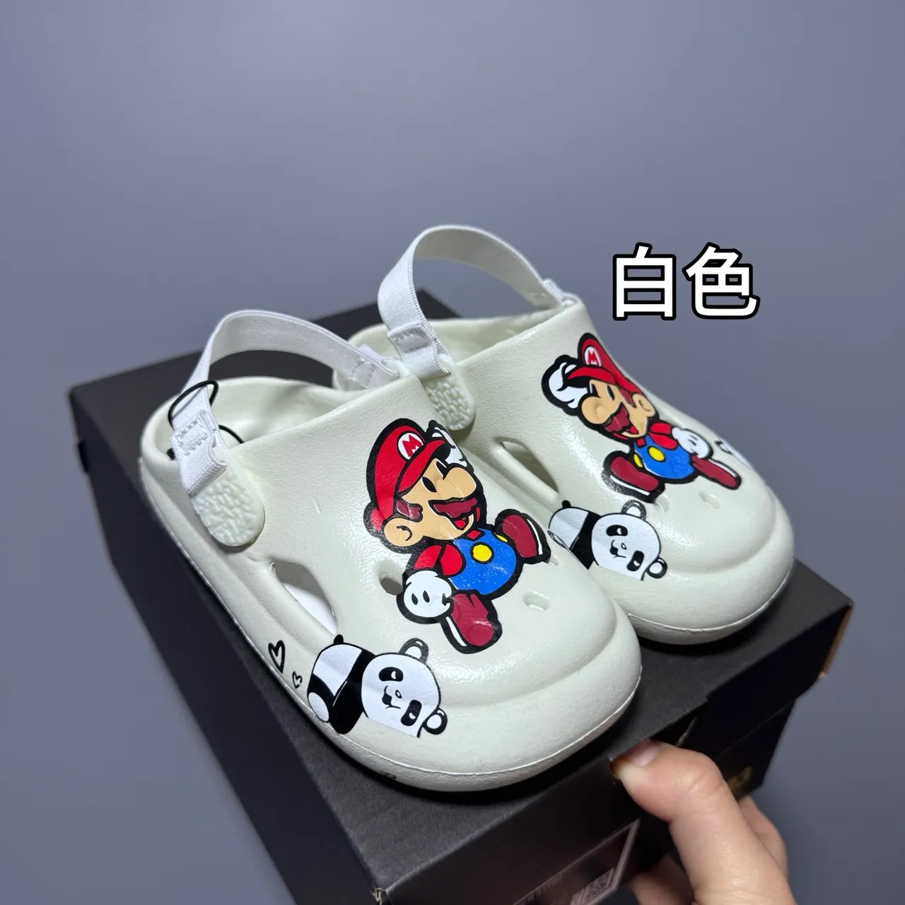 Pink Character-Print Molded Back-Strap Clogs 3