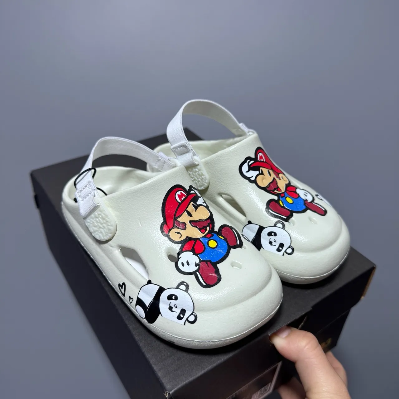 Pink Character-Print Molded Back-Strap Clogs 7