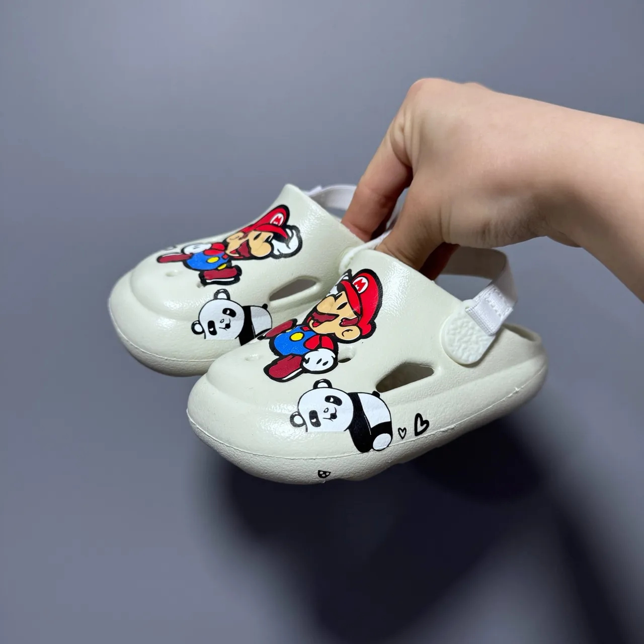Pink Character-Print Molded Back-Strap Clogs 9
