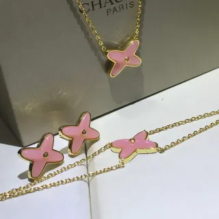 Collier en Métal Émaillé Or Rose