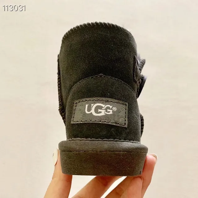Pink Suede-Like Shearling-Lined Button Snow Boots 24