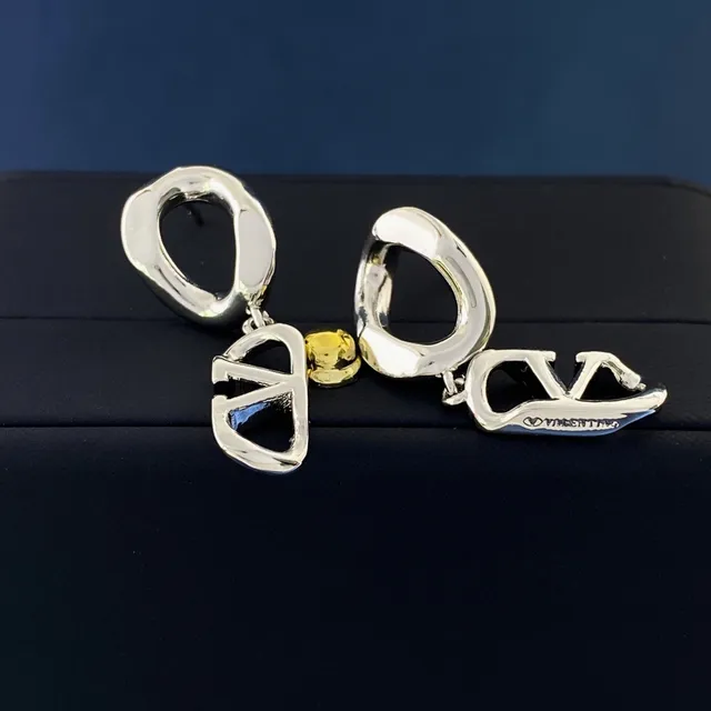 Polished Silver-Tone Geometric Open-Loop Dangling Earrings 4