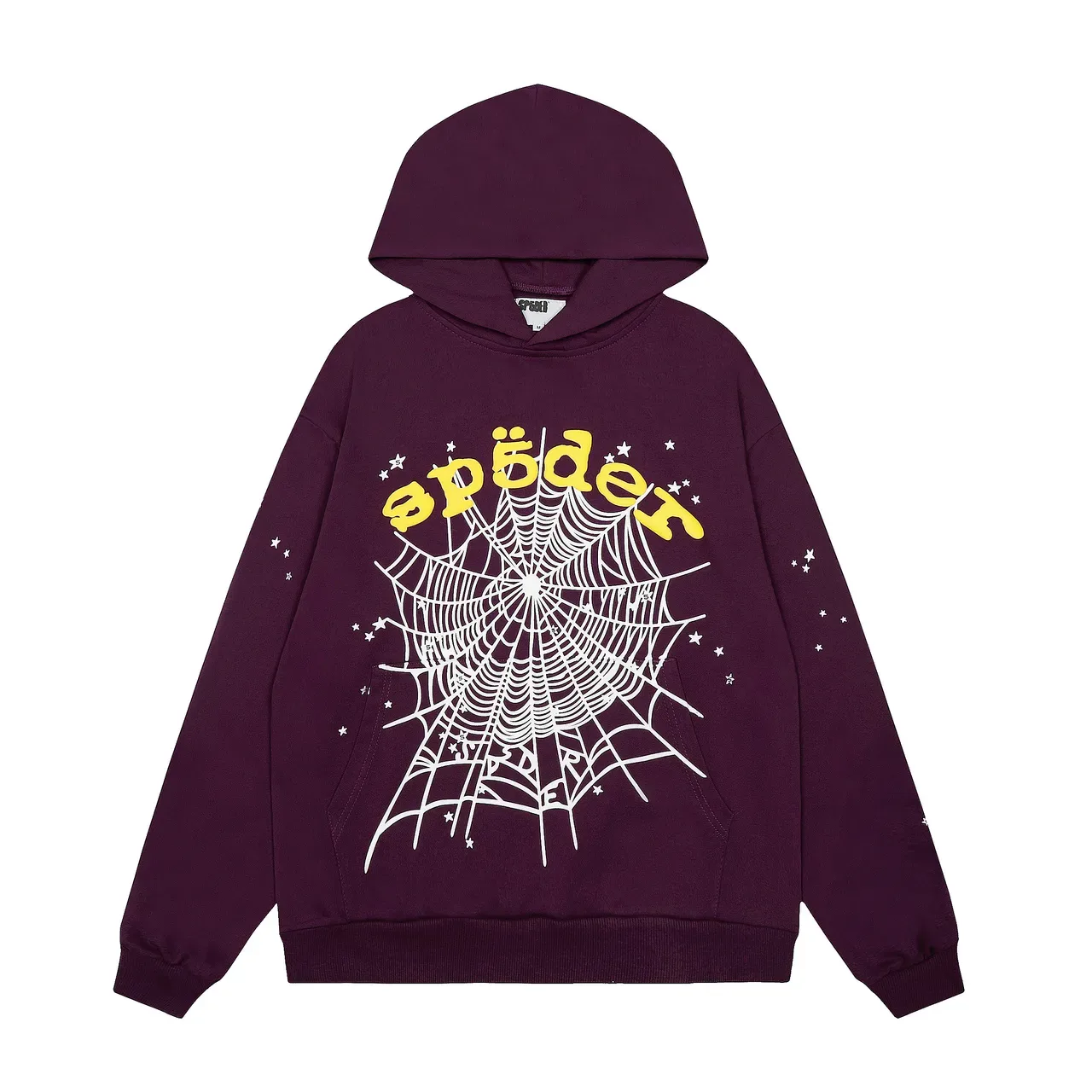 Purple Graphic Spiderweb Print Tracksuit 2