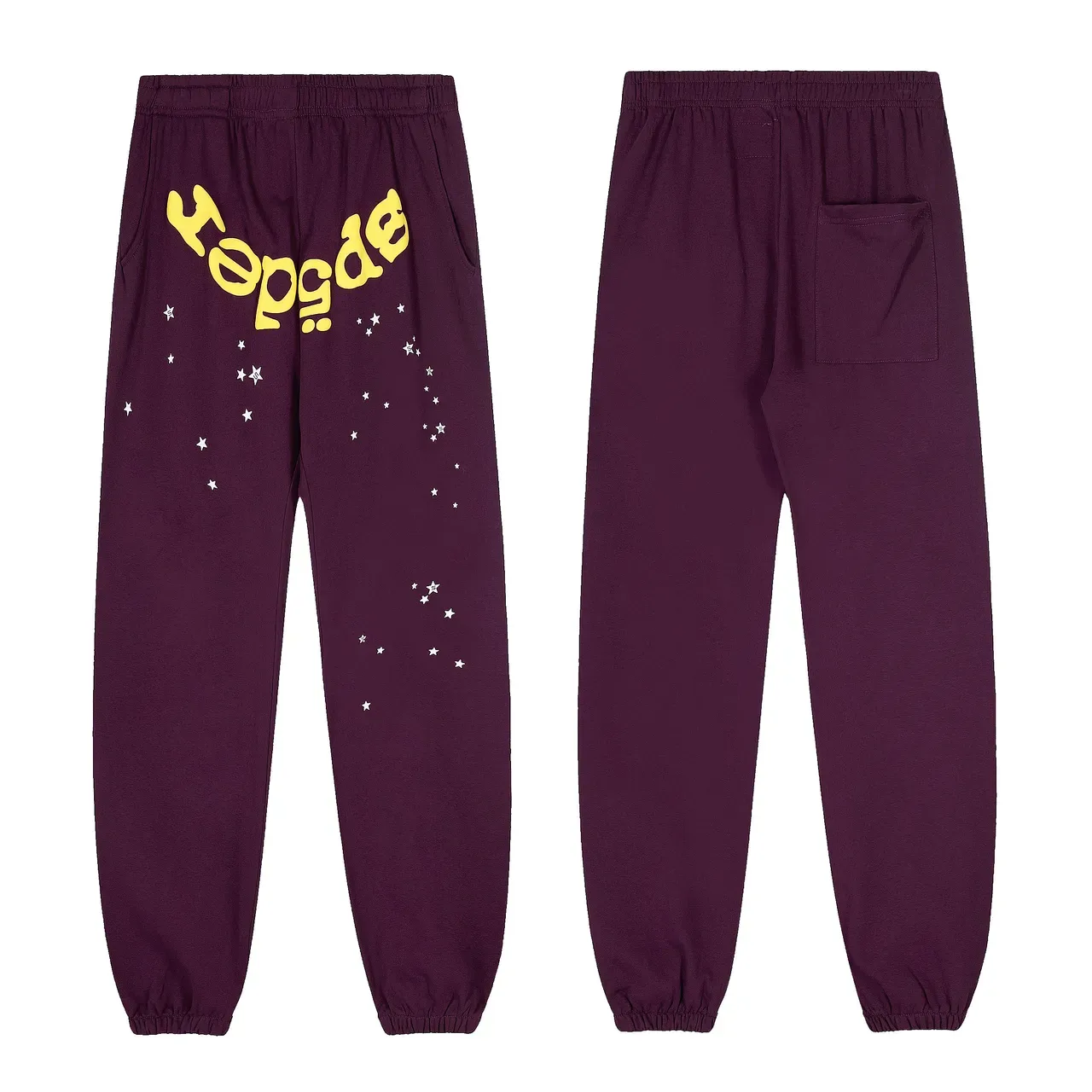 Purple Graphic Spiderweb Print Tracksuit 7