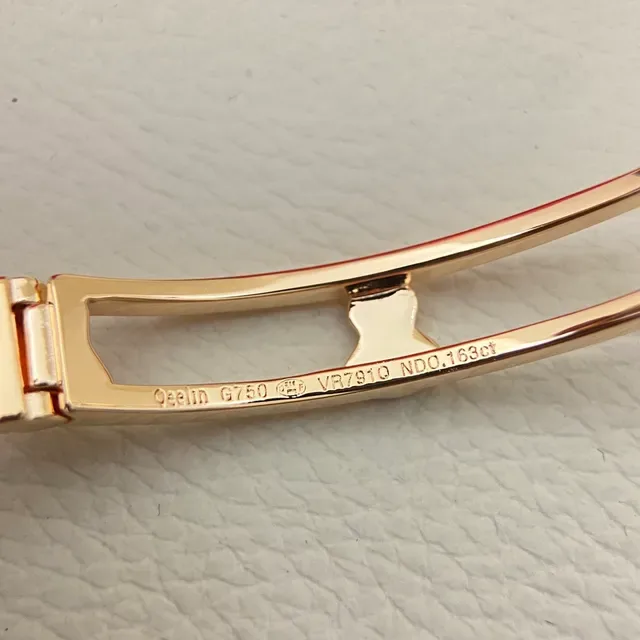 Qeelin Bo Gold Brown Double-Bar Heart-Motif Bracelet 3
