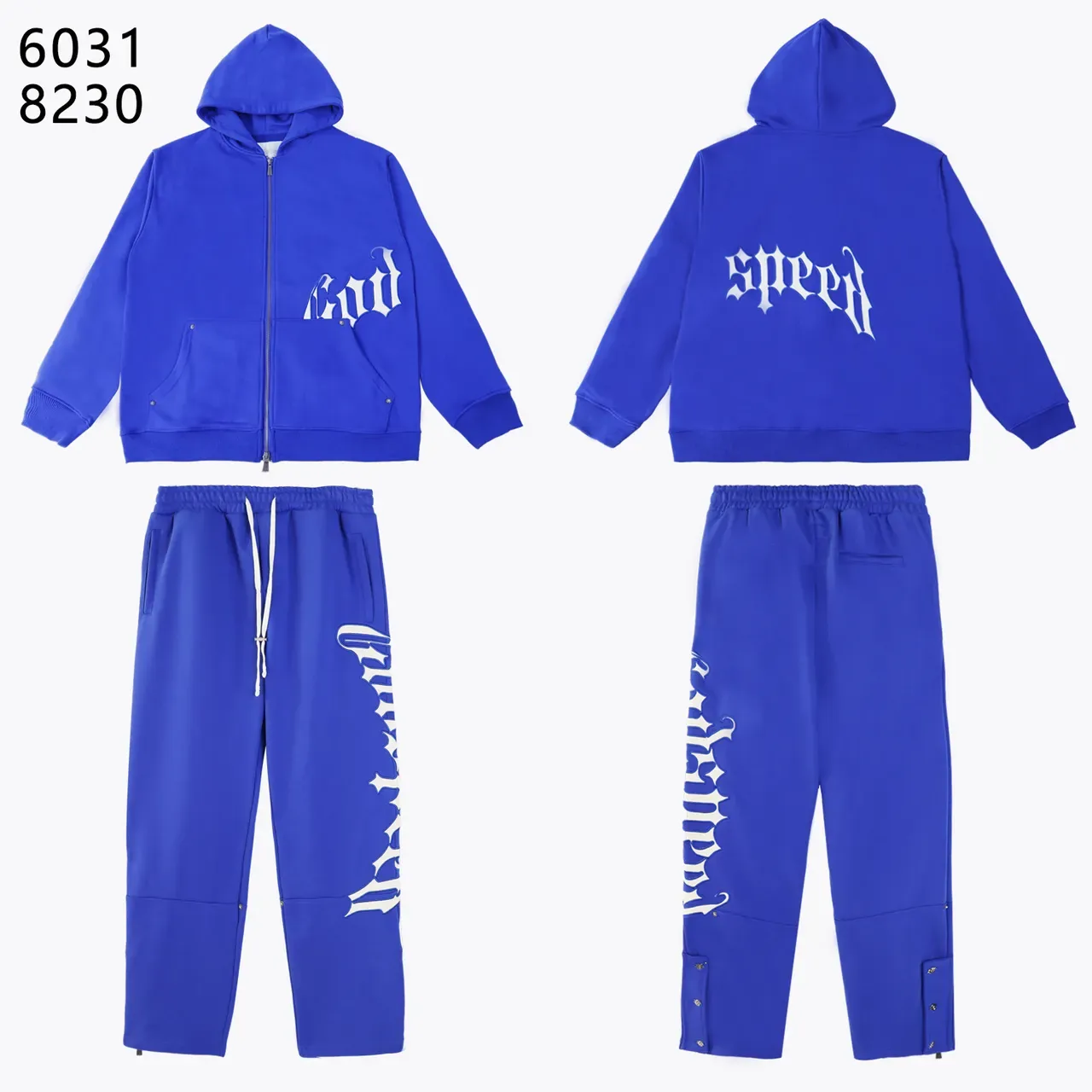 Red and Black Graphic Zip-Up Hoodie and Jogger Tracksuit 2