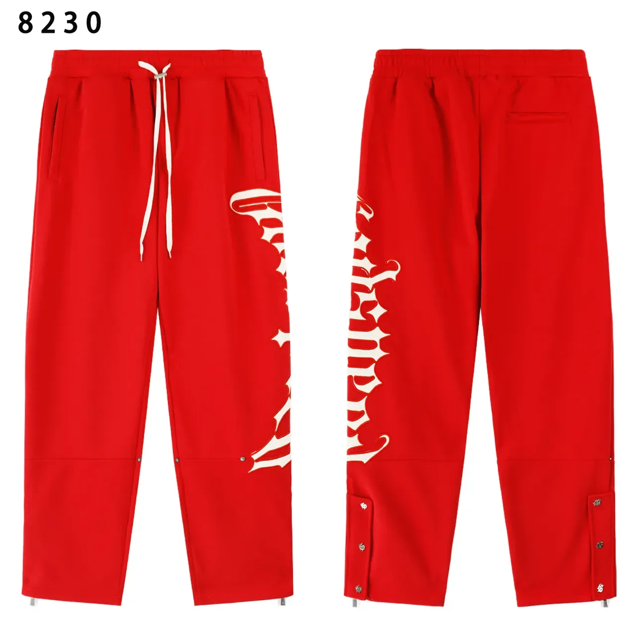 Red and Black Graphic Zip-Up Hoodie and Jogger Tracksuit 19