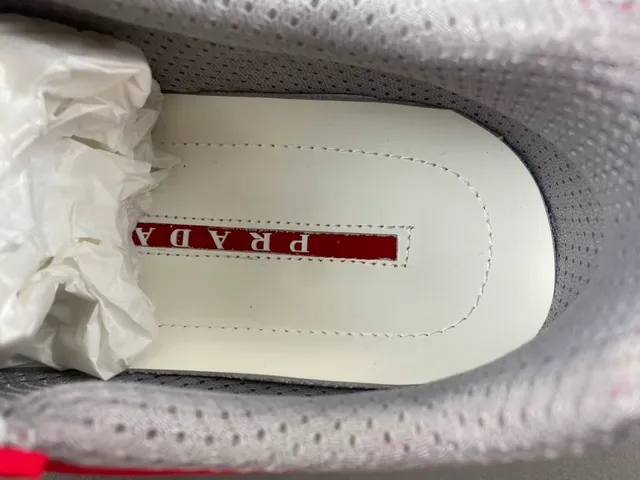 Red Gray Synthetic Upper Mesh Inserts Sneakers 7