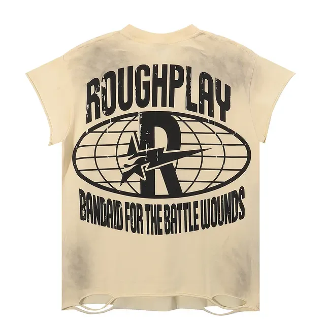 ROUGHPLAY Bandaid for the Battle Wounds Graphic Distressed T-Shirt 5