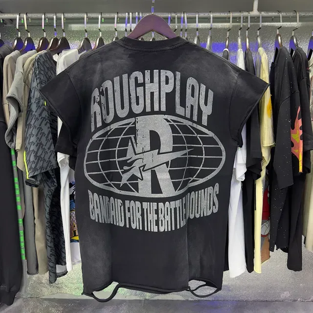 ROUGHPLAY Bandaid for the Battle Wounds Graphic Distressed T-Shirt 10