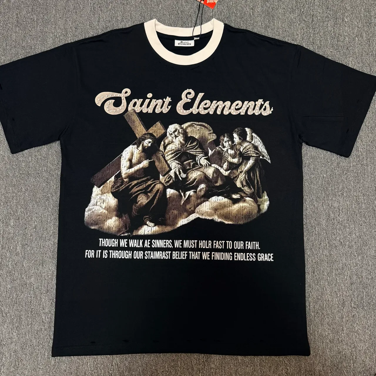 Saint Elements Graphic Ringer Collar T-Shirt 2