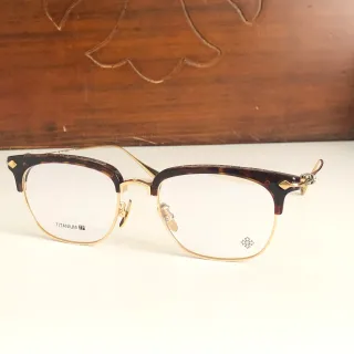Semi-Rimless Tortoiseshell and Gold-Tone Optical Glasses