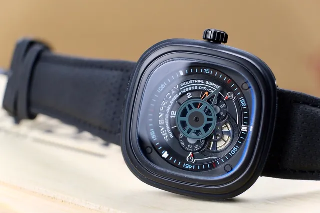 SevenFriday P1-CNC Industrial Series Black Open-Heart Mechanical Watch 2
