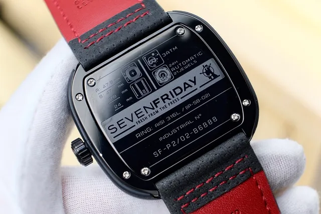 SevenFriday P1-CNC Industrial Series Black Open-Heart Mechanical Watch 8