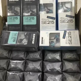 Shure SE215 Black Blue Sound Isolating Detachable Cable Sports Earphones