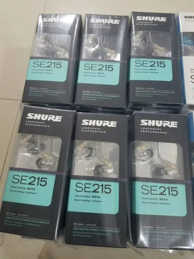 Shure SE215 Black Blue Sound Isolating Detachable Cable Sports Earphones 7