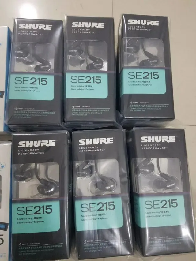 Shure SE215 Black Blue Sound Isolating Detachable Cable Sports Earphones 10