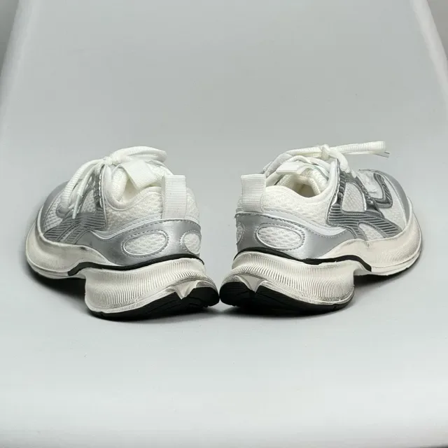 Silver and White Chunky Platform Sneaker 8