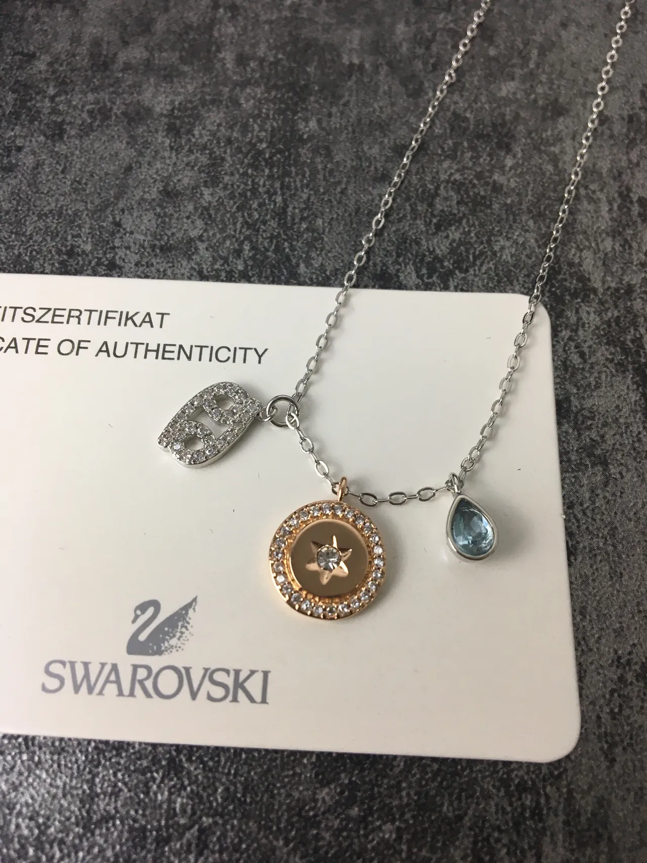 Silver Gold Multi-Charm Pendant Pave-Set Zodiac Symbol Necklace 7