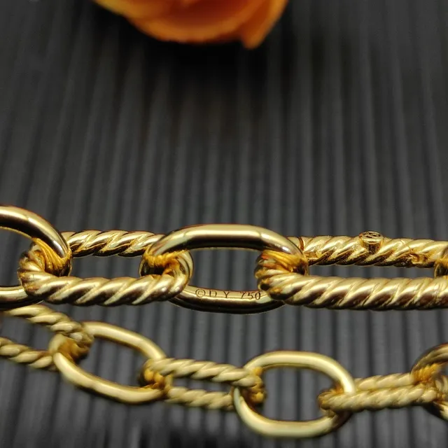 Silver Gold Twisted Rope-Link Chains Oval Connectors Bracelet 5