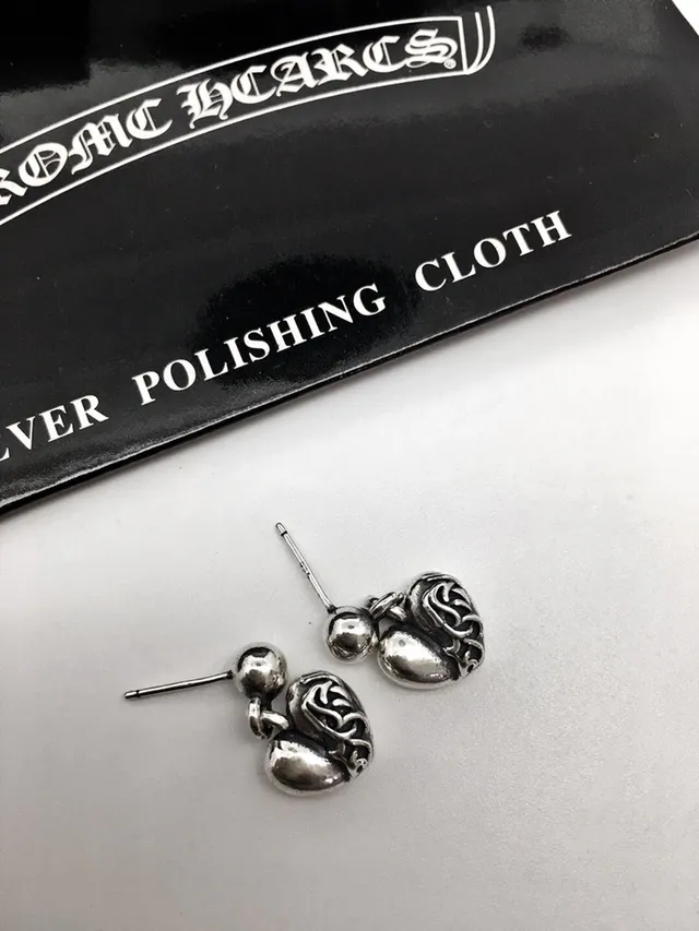 Silver-Tone Heart Filigree Dangling Earrings 2