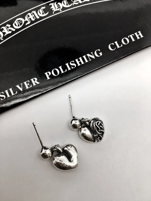 Silver-Tone Heart Filigree Dangling Earrings 3
