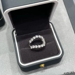 Silver White Full Eternity Band Round Brilliant-Cut Stones Ring