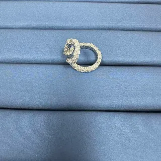 Silver White Pavé-Set Eternity-Style Ring