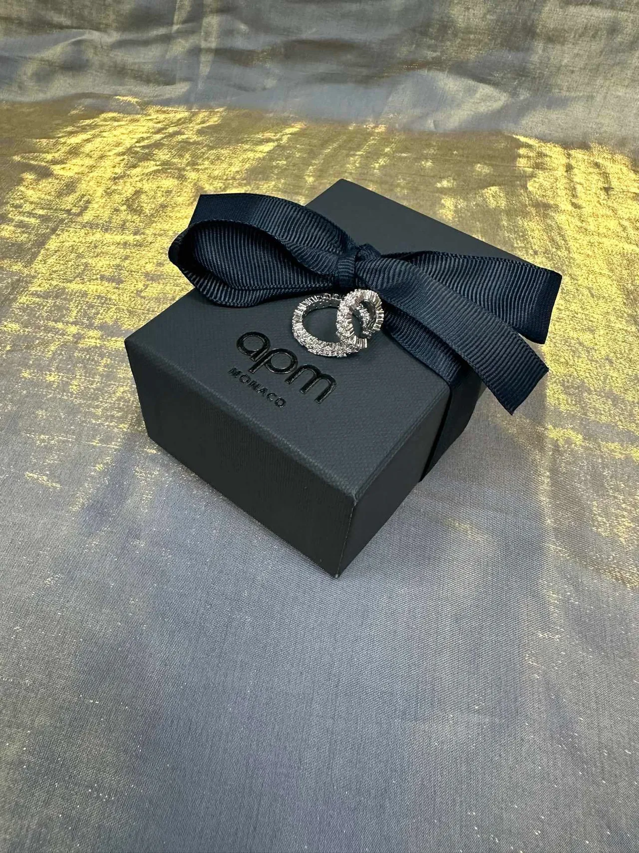Silver White Pavé-Set Eternity-Style Ring 7