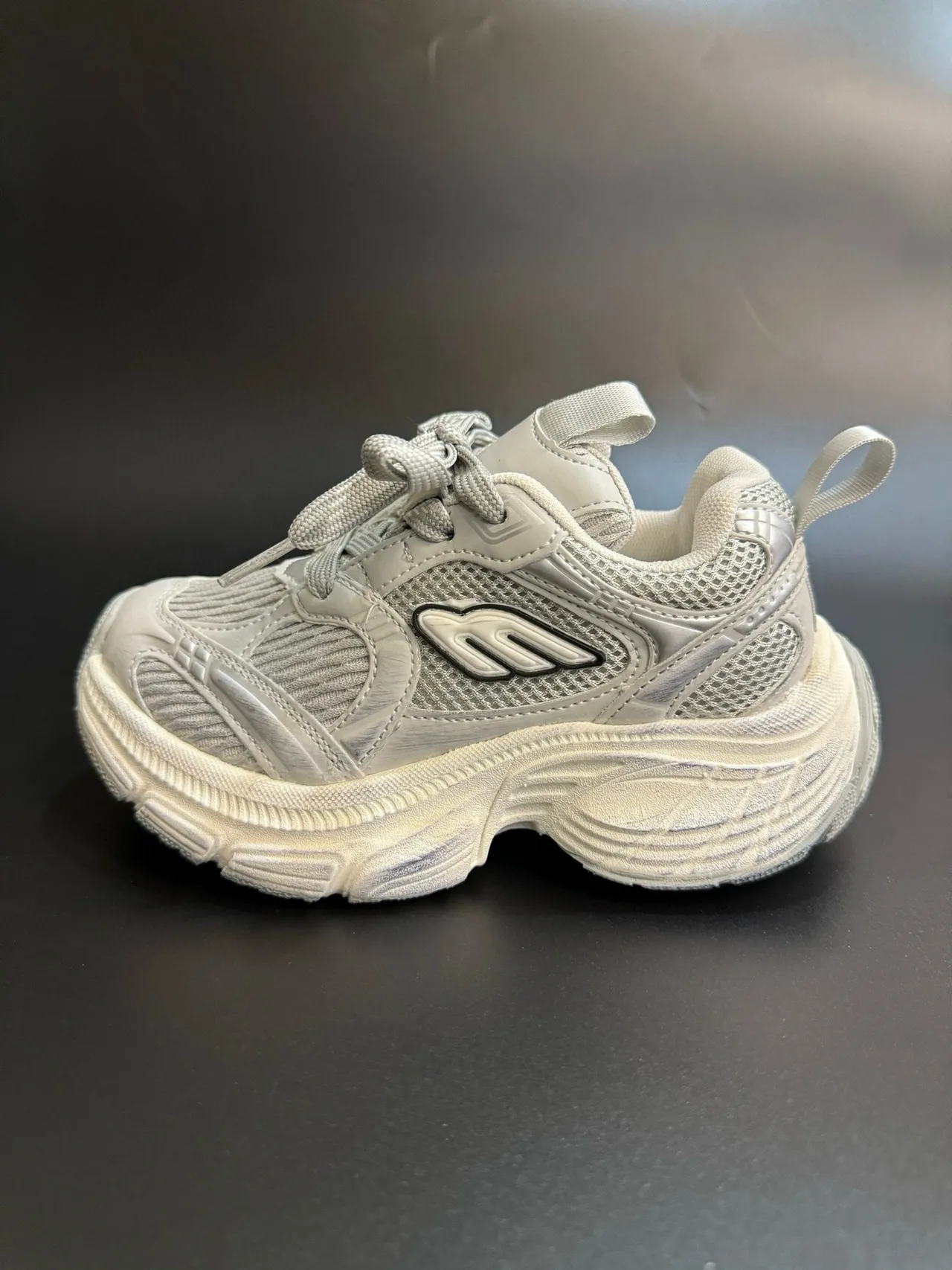 Skechers D'Lites Gray Black Sole Mesh And Synthetic Overlay Chunky Sneakers 4