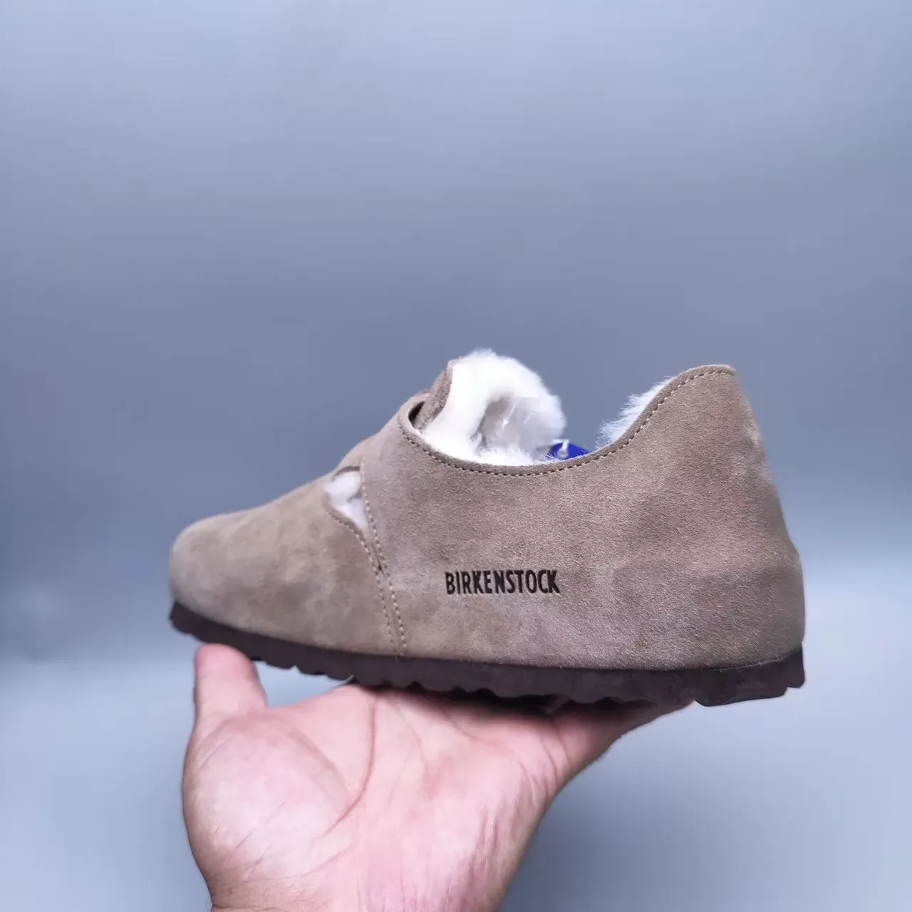 Suede Shearling-Lined T-Strap Buckle Slip-On Casual Shoes 4