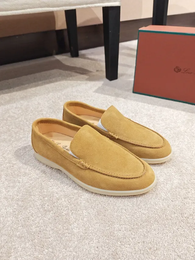 Tan Suede Moc-Toe Slip-On Loafers 5