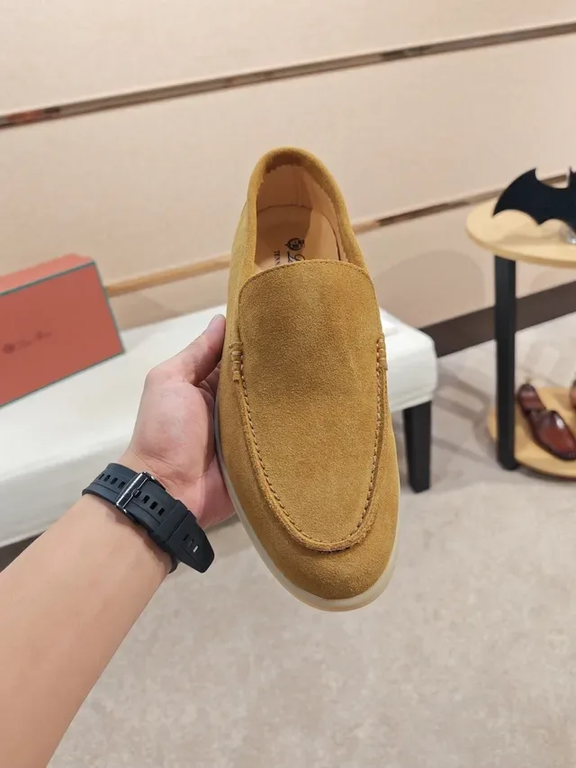 Tan Suede Moc-Toe Slip-On Loafers 6