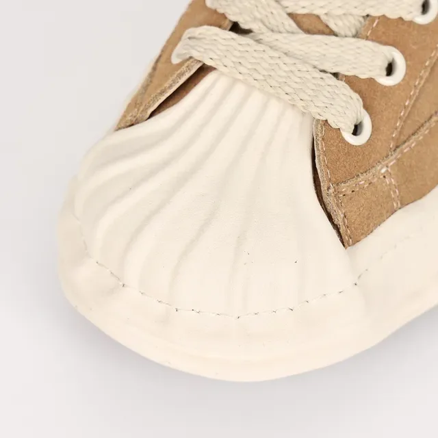Tan Suede Shearling-Collar Lifestyle Sneaker 5