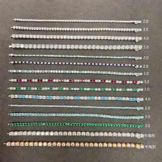 Pulseras de gemas pavé al estilo tenis