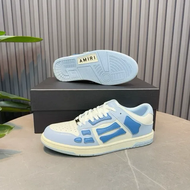 Two-Tone Blue and Cream Geometric Overlay Lifestyle Sneakers 4