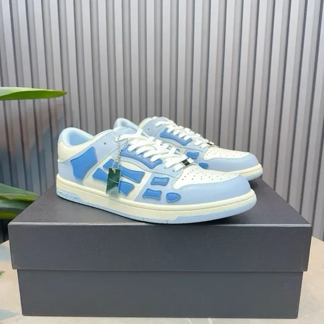 Two-Tone Blue and Cream Geometric Overlay Lifestyle Sneakers 9