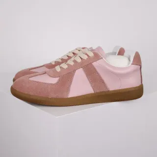 Zapatillas lifestyle en ante y cuero de dos tonos rosa