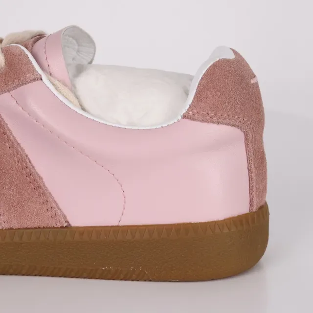 Two-Tone Pink Suede and Leather Lifestyle Sneakers 4