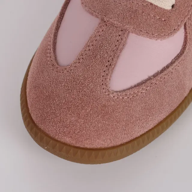 Two-Tone Pink Suede and Leather Lifestyle Sneakers 5