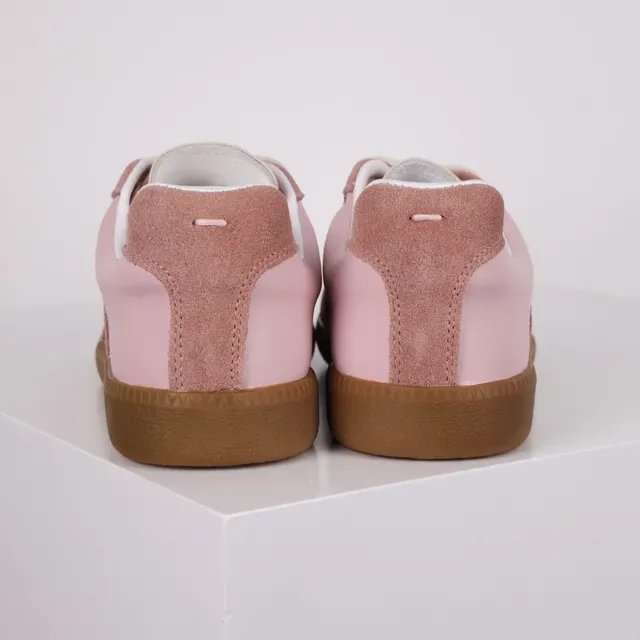 Two-Tone Pink Suede and Leather Lifestyle Sneakers 7