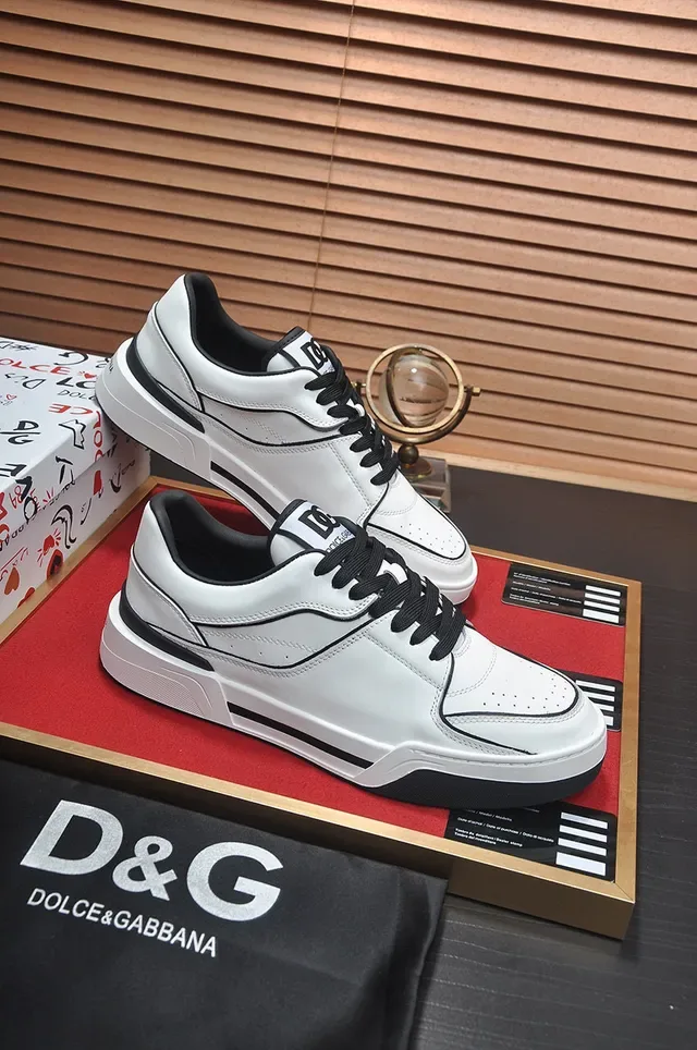 White and Black Contrast-Stitched Low-Top Lifestyle Sneaker 5