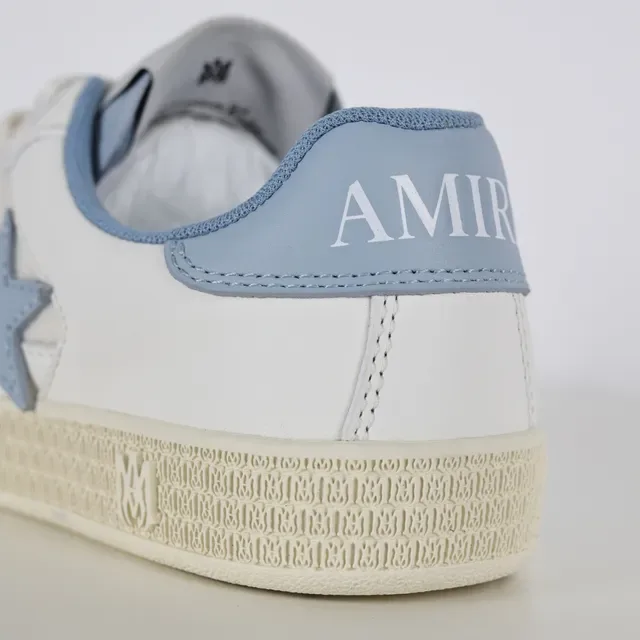 White and Light Blue Star Appliqué Lifestyle Sneakers 4
