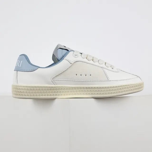 White and Light Blue Star Appliqué Lifestyle Sneakers 7
