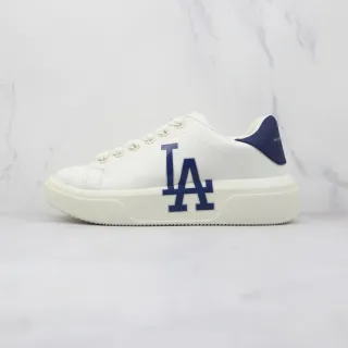Tênis de plataforma lifestyle branco e navy com logo LA