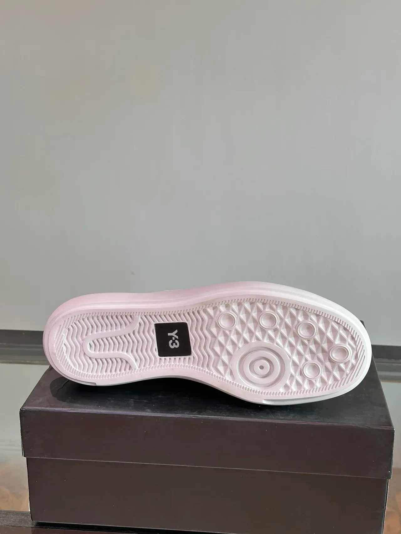 White Beige Leather Upper Platform Sole Sneakers 3