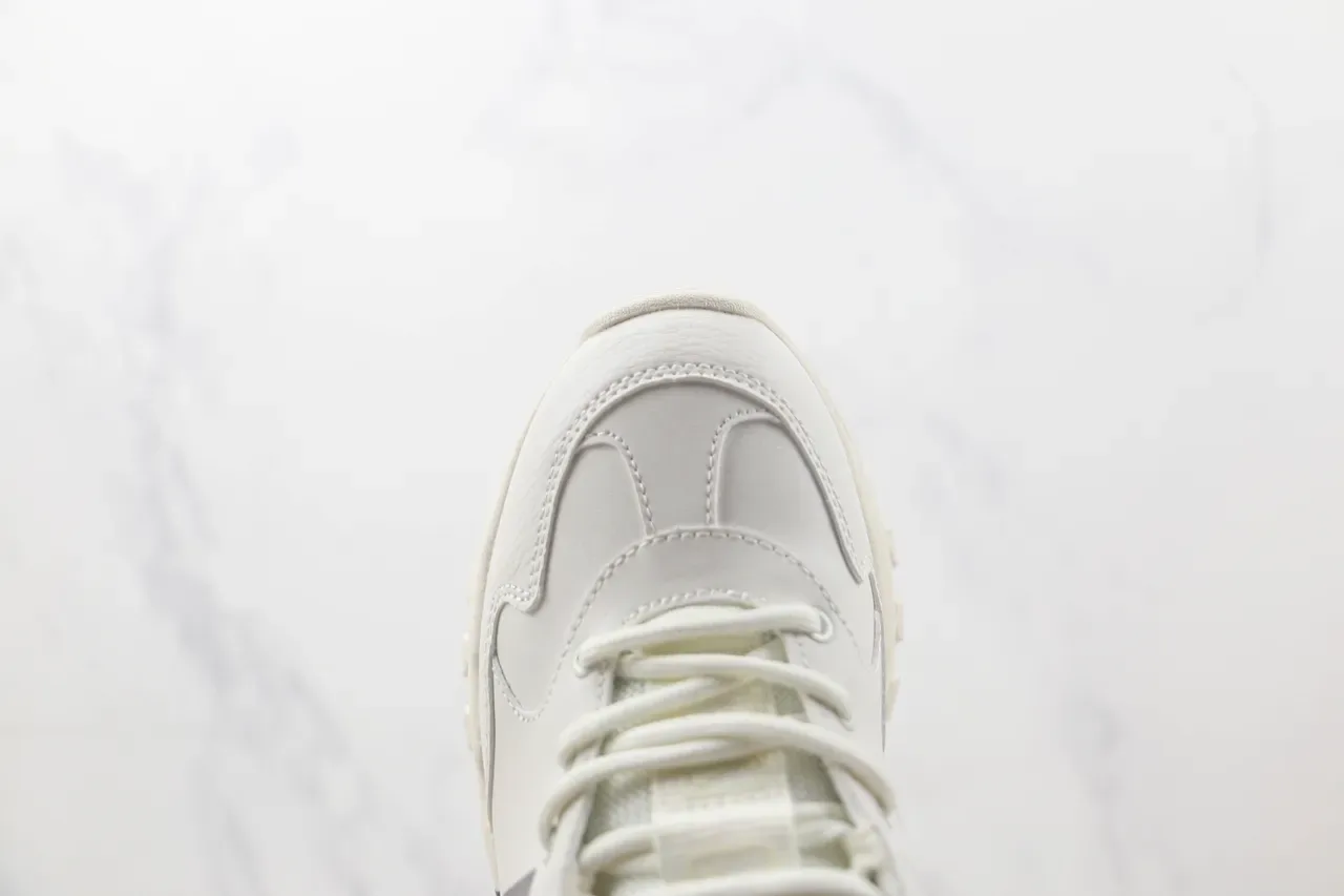 White Black Chunky Sole Oversized Side Lettering Sneakers 6